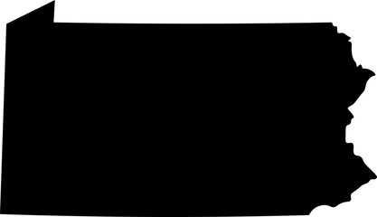 State of Pennsylvania Silhouette Outline Graphic Design with Transparent Background © Morgan Pressnell