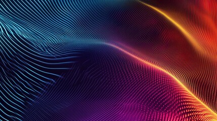 Abstract geometric pattern with flowing lines and a gradient of colors.