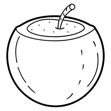 recommend clip art: Dulce de Coco line art vector illustration