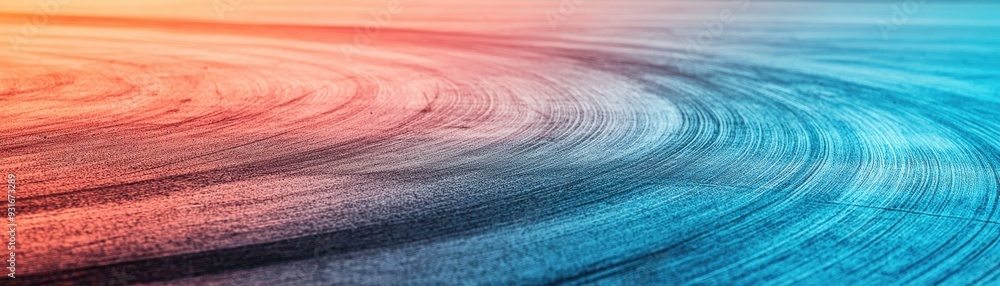 Poster vibrant abstract swirl of colors featuring shades of red, blue, and gray, creating a dynamic visual 