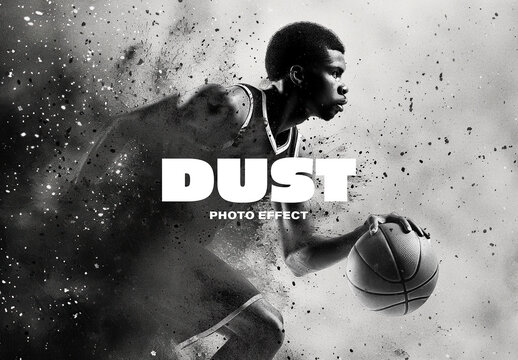 Dust Powder Photo Effect Mockup With Generative AI