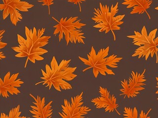 autumn aesthetics golden leaves plaid patterns, AI generated