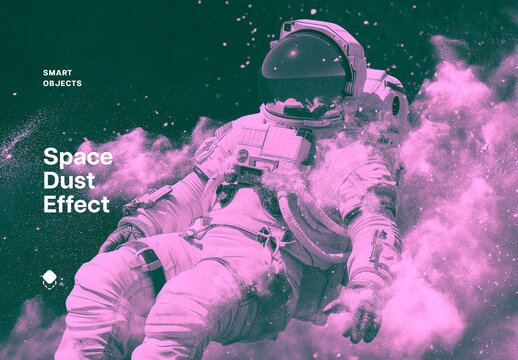Space Dust Photo Effect Mockup With Generative AI