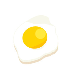 fried egg on a white background