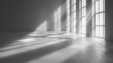 Gray shadow and light blur abstract background on white wall  from window Dark stripe grey shadows indoor in room  background monochrome shadow overlay effect for backdrop and mockup d : Generative AI