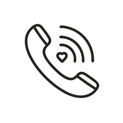a phone icon with heart