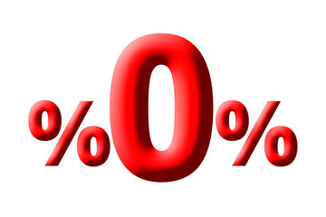 red percent sign