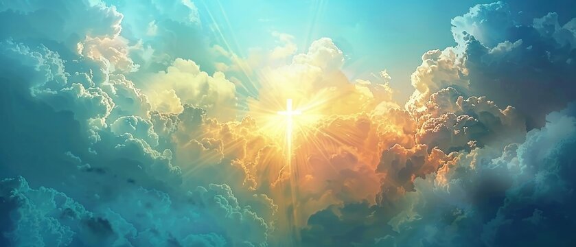 Christian Faith concept of Divine Majesty beautiful background.
