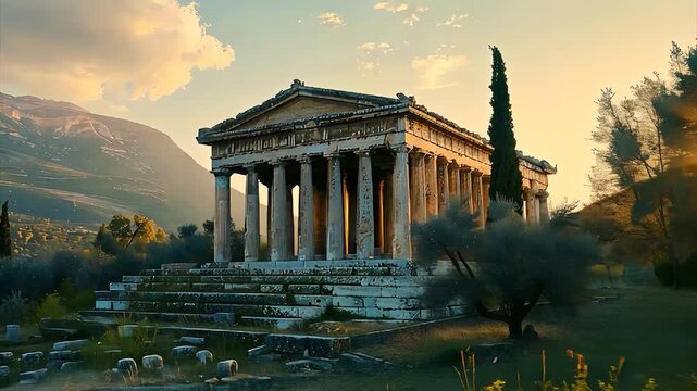Temple of Apollo architecture building Greek Gods Sky Clouds Mythology ancient histoy 