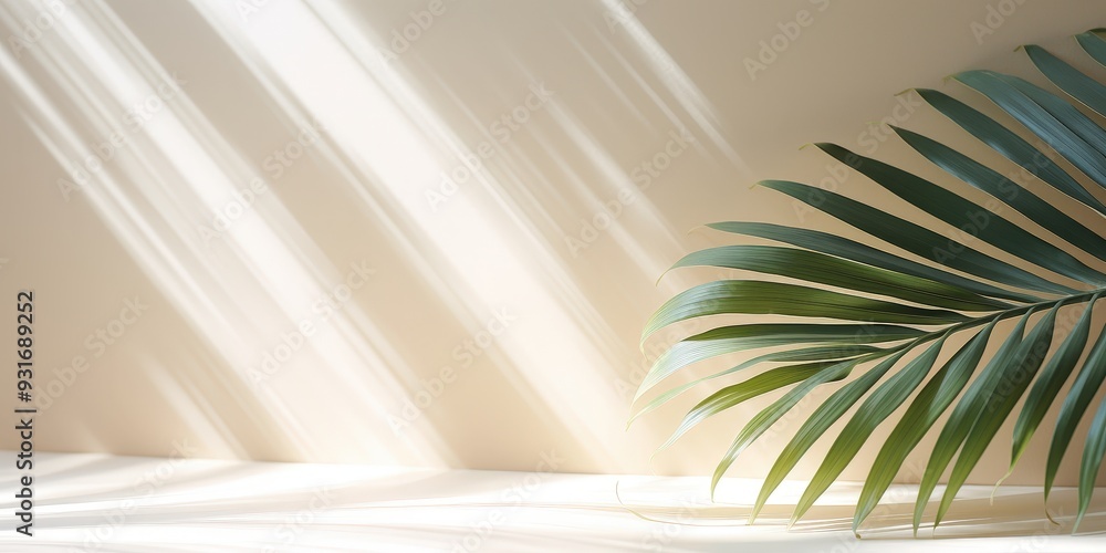 Canvas Prints palm leaf in sunlight