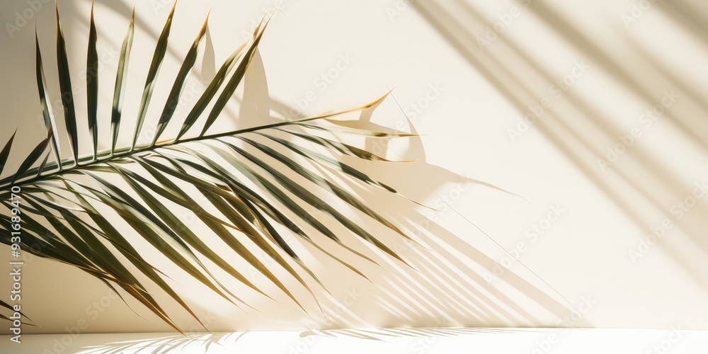 Canvas Prints palm leaf shadow