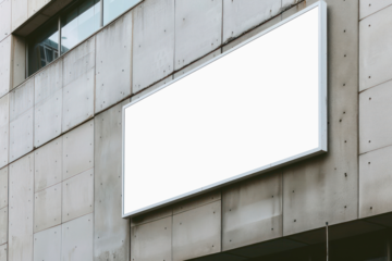 PNG billboard ad sign mockup, transparent design