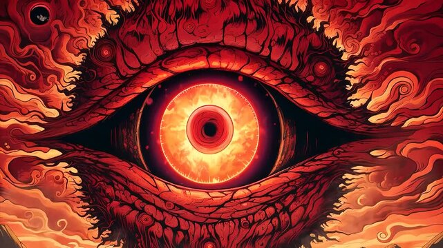Third Eye Devil gods all seeing red evil demonic Fantasy