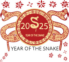 Year Of The Snake Chinese New Year vector