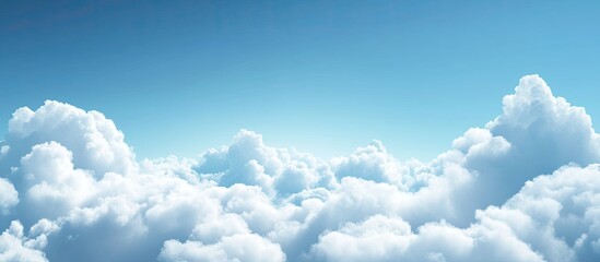 image of blue sky and white cloud texture for background use. with copy space image. Place for adding text or design