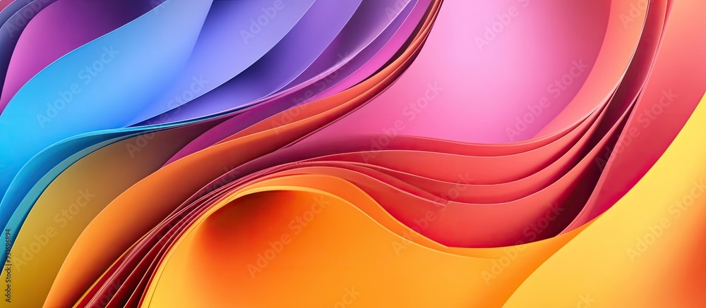 Fototapete Abstract background featuring multicolored paper. with copy space image. Place for adding text or design