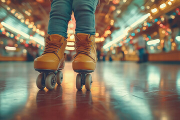 Fototapeta premium Happy Family Rollerskating