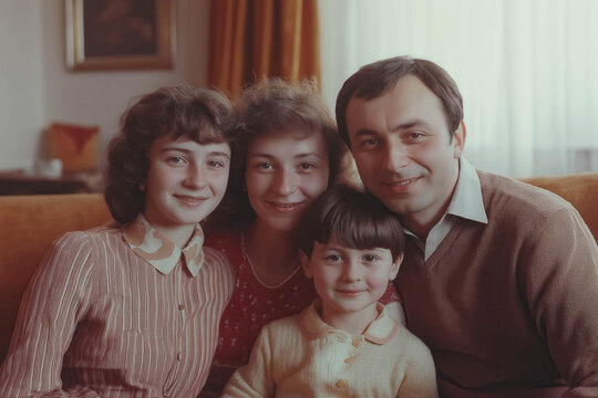 Happy Family Portrait 1980