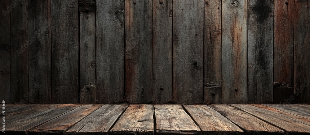 Poster aged wooden backdrop. with copy space image. Place for adding text or design