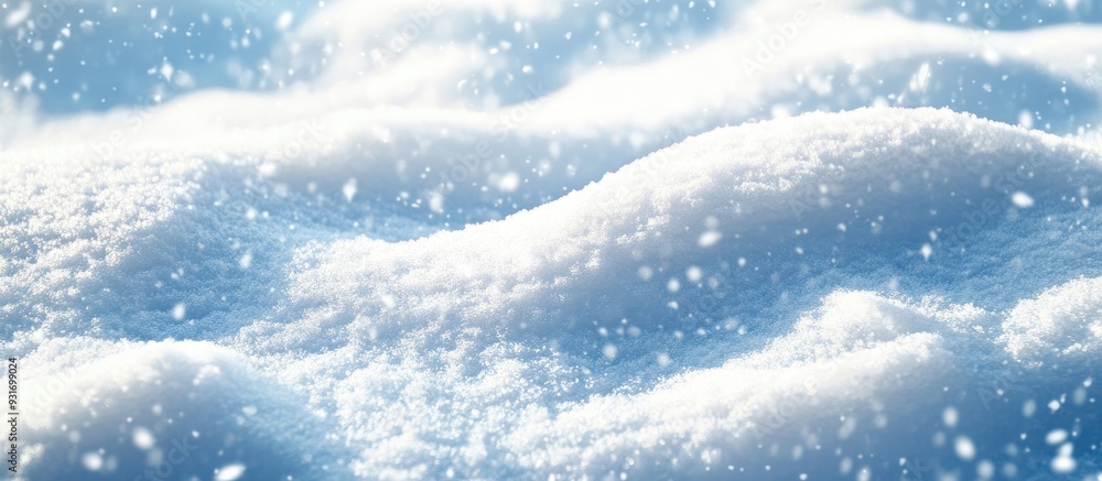 Fototapete Snow texture Background image featuring snow coverage. with copy space image. Place for adding text or design