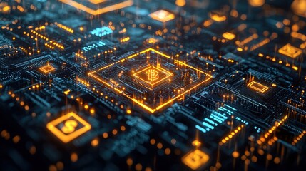 Futuristic 3D Digital Currency Exchange with Floating Exchange Rates Symbolizing Global Financial Transactions