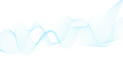 Smooth wave abstract vector background layout design.background image with dynamic curves.Abstract blue futuristic blend waves lines technology background and sound wave lines on white background.	