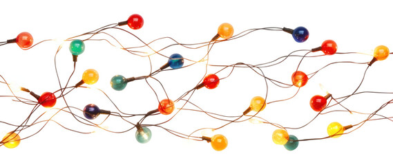 PNG string lights, transparent background