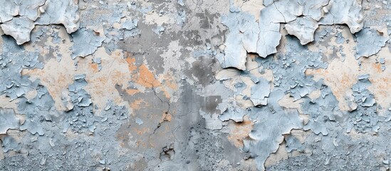 Collection of textures featuring old torn paper wallpaper Ripped pieces of paper on concrete walls A variety of expansive vintage backgrounds for design purposes. with copy space image