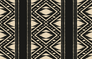 Ethnic abstract ikat art. Aztec ornament print. geometric ethnic pattern seamless  color oriental.  Design for background ,curtain, carpet, wallpaper, clothing, wrapping, Batik, vector illustration.