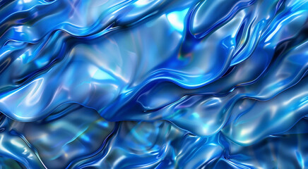 Shiny pearl blue background with waves