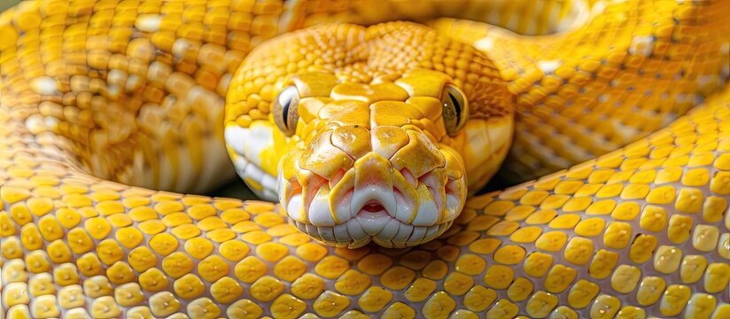 Sumatran Red Blood Python Python curtis curtis set against a white background. with copy space image. Place for adding text or design