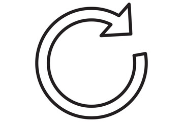 circle arrow icon set. circular arrow icon, refresh, reload arrow icon symbol sign, vector illustration