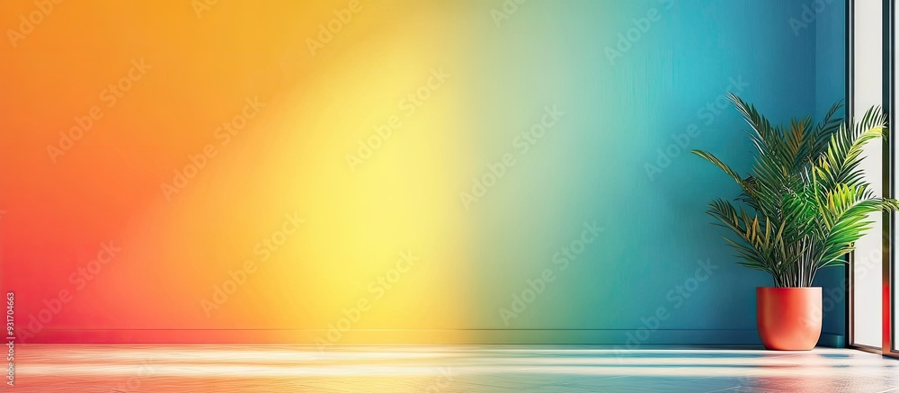 Poster Color Shade Design Colorful Palette Concept. with copy space image. Place for adding text or design