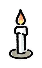 火のついた蝋燭