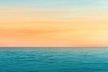 Naklejka premium A gradient moving from a warm orange to a cool teal with a subtle grain effect, resembling a sunset over the ocean.