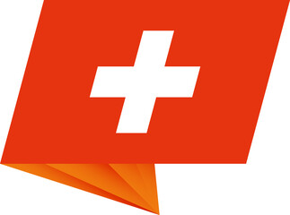 Obraz premium Switzerland pin flag