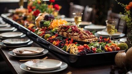Chinese New Year table setting for Asian New Year celebrations 