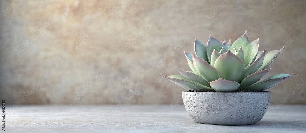Aufkleber Echeverias Cactus or Succulent on isolated background. with copy space image. Place for adding text or design