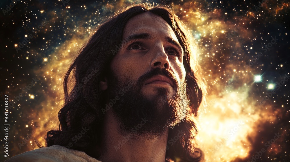 Wall mural calming image of jesus christ