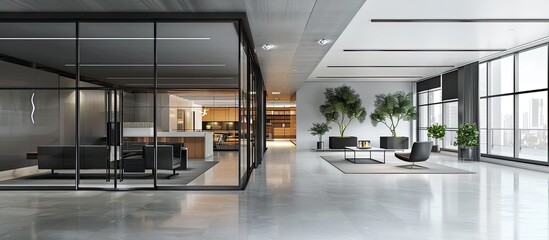 Architectural features of a contemporary office building. with copy space image. Place for adding text or design