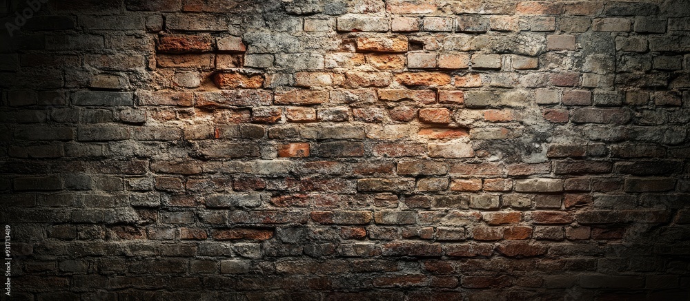 Aufkleber textured vintage brick wall offering a distinctive background for design. with copy space image. pla