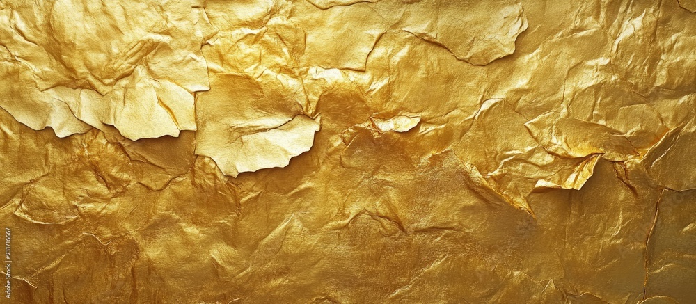 Poster Gold texture of Japanese paper. with copy space image. Place for adding text or design