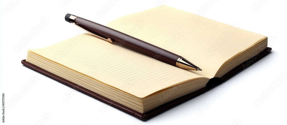 Poster diary set against a white background. with copy space image. Place for adding text or design