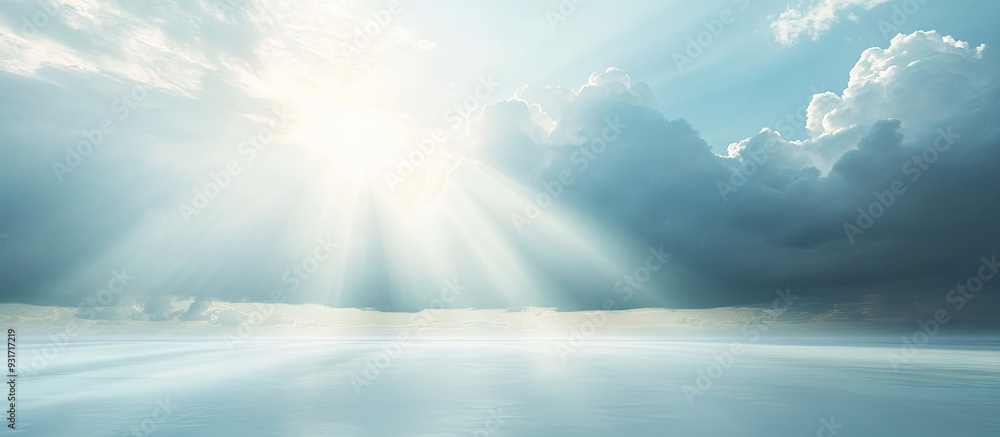 Leinwandbilder after the storm in a bright space. with copy space image. place for adding text or design