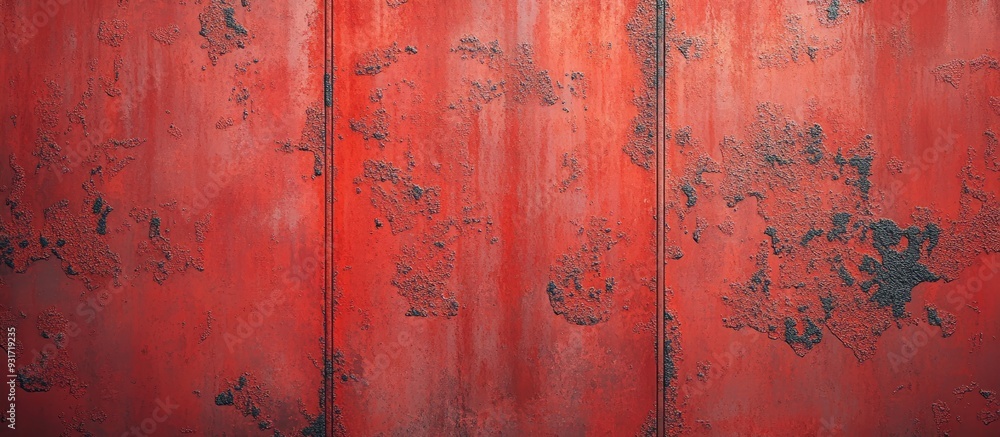 Poster texture of a red rusty metal sheet copyspace background