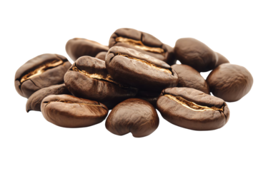 A close-up view of shiny, roasted coffee beans, showcasing rich textures and deep colors, perfect for coffee-themed projects.