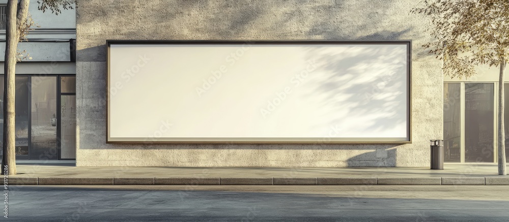 Aufkleber A large empty billboard on a street wall banners that allow for the addition of your own text. with copy space image. Place for adding text or design