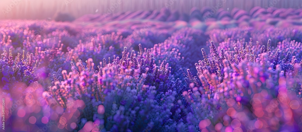 Aufkleber Close up of English Lavender Flowers. with copy space image. Place for adding text or design