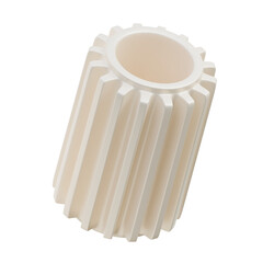 Ribbed Cylinder 3D Illustration