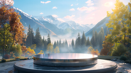 Minimalist Empty Podium for Product Presentation